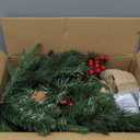 Remote Control-3 ft Artificial Small Christmas Tree with Dual Color Change Lights Timer, Perfect PE+PVC Spruce Mini Tabletop Christmas Tree, Pinecone Red Berry Burlap Base for Xmas Desk, Home Decor