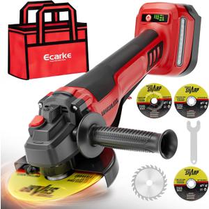 Ecarke Angle Grinder Compatible with Milwaukee 18V Battery, with Paddle Switch & Brushless Motor, 4-1/2-Inch to 5-Inch, Cordless Angle Grinder Tool for Polishing, Grinding, Cutting(Tool only)