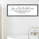 Surfapans Life Is Like The Bathroom Wall Decor, 32"x12" Funny Motivational Humor Quote for Rustic Restroom Toile Plaque, Farmhouse Large above the Bathtub Wooden Framed Art Hanging Sign (Black)