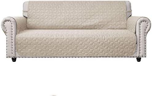 Ameritex Couch Sofa Slipcover 100% Waterproof Nonslip Quilted Furniture Protector Slipcover for Dogs, Children, Pets Sofa Slipcover Machine Washable (Beige, 78'')