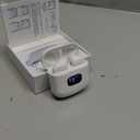 Wireless Earbuds Bluetooth 5.3 Headphones, 40Hrs Playback Stereo Ear Buds with LED Display Charging Case IPX7 Waterproof in-Ear Earphones with Mic for Phone Tablet Laptop Sports, White