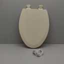 Bemis 1500EC 146 Almond Elongated Molded Wood Toilet Seat with Easy-Clean & Change Hinge