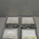 4 Pack 50W Blacklight Flood Lights Wired 120V IP66 Waterproof UV Led Black Lights for Fluorescent Decor, 3D Resin Prints, Uranium Glass, Ultraviolet Poster, Purple Ambiance Lighting for Glow Party