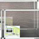 Fenestrelle Expandable Window Screen, 2 Way Adjustable Window Screen, Horizontal (20" H x 28"-54" W) or Convert to Vertical (28" H x 20"- 38" W), Pack of 2