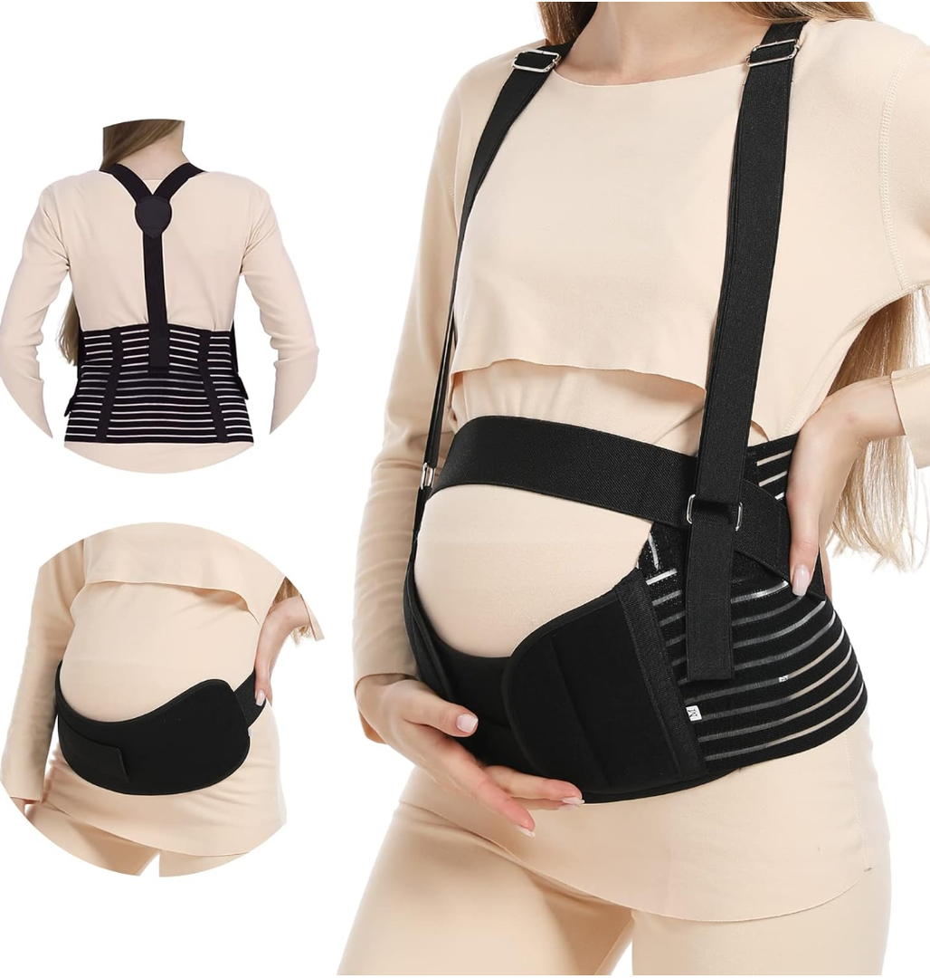 Belly Bands For Pregnant Women - Maternity Belt Pregnancy Support - Breathable Abdominal Binder, Back Support, Multiple Sizes And Colors For All Stages Of Pregnancy & Postpartum, Size M