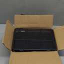 Stackable Fruit Basket for Kitchen Countertop Space Saving, Wall Mounted Mesh Metal Wire Baskets with Wood Lid Extra Storage, 2 Pack Kitchen Counter Organizer for Snack, Onion and Potato Storage (Black)