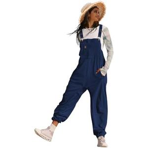 YESNO Women's Casual Corduroy Overalls Sleeveless Adjustable Straps Loose Harem Bib Jumpsuits for Women with Pockets PCL (Size XXL)