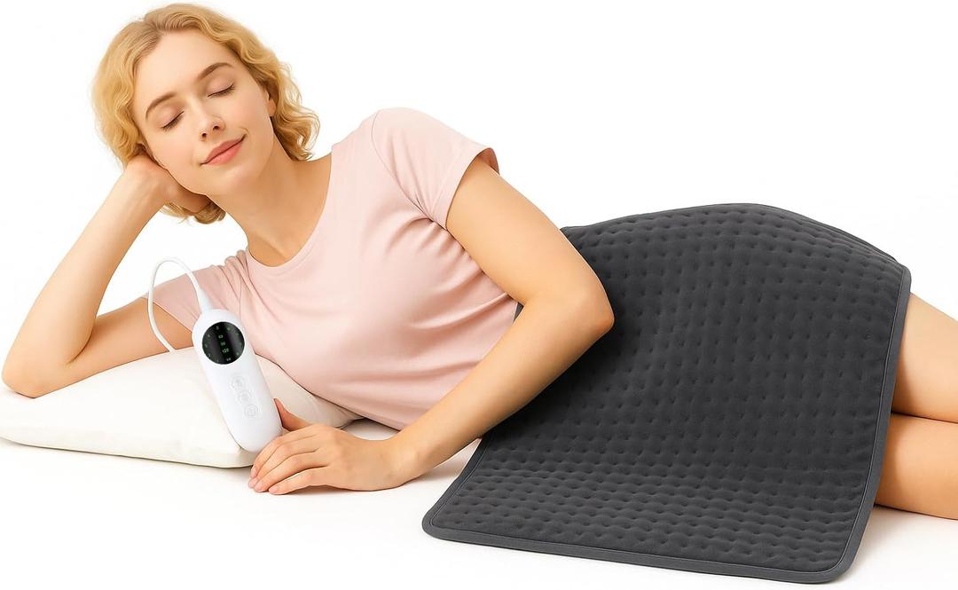Extra Large Heating pad 40"x20" XXXL Electric Heating Pads for Back Pain Muscle Pain Relieve, Ultra-Soft Moist & Dry Therapy Heat Pad with 3 Timer Settings 10 Heat Settings