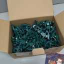 C7 C9 Christmas Lights Universal Spring Clips, 50 Count Quick Spring Clips for Holiday Light Decorations, Shatterproof Shingle and Gutter Clips for E12 E17, Metal Surface Roof Fence Railing Gates (Green)