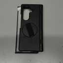 SURITCH for Samsung Galaxy Z Fold7 Case with 360 Rotatable Hand Strap Phone Grip Holder & Invisible Kickstand & Screen Protector, Protective Cover for Fold 7 -Black