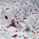 Floral Shelf and Drawer Liner for Kitchen Cabinets,24IN x 10FT Non-Adhesive and Strong Non-Slip Cabinet Drawer Liners for Kitchen Shelf, Waterproof Cupboard Liners,Easy to Clean, 23.6"W x 118.1"L