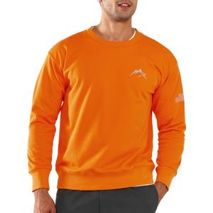 NORTHYARD Men's Crewneck Sweatshirt Long Sleeve Cotton Sweat Shirt Lightweight Athletic Workout Sport Gym Running Sweatshirts (Gray, XXL)