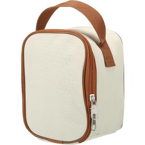 PATIKIL 5"x4"x6" Insulated Lunch Bags, Reusable Bento Bags Thermal Lunch Tote Portable Food Containers Bag for Men and Women, Beige