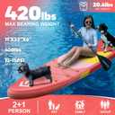 Starcity 11'*33"*6" Blow Up Paddle Board, Inflatable Paddle Board, Spacious and Stable, Anti Slip and Easy to Operate, Large Size Suitable for Single Person/Family/Pet Use