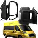 Passenger Side Mirror Compatible with 2014-2024 Ram Promaster 1500 2500 3500 (Short Arm) With Heated Turn Signal Light Manual Folding Power Glass 8 Pins Textured Black, Passenger Side-RH