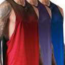 3 Pack Mens Drop Arm Muscle Tank Tops, Gym Bodybuilding Workout Stringers Sleeveless Cut Off Shirts (S)