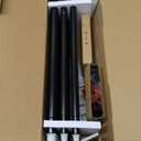 TONIAL1 Inch Double Curtain Rods for Windows 48 to 84 Inches, Heavy Duty Decorative Drapery Rod 32 to 86 Inches with Classic Cap Finial, Black