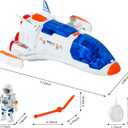 Wbzle Spaceship Shuttle Toy with Astronaut Figure - Space Toys with Lights and Sound - Rocket Ship Toy for Kids 3-5, Space Exploration Astronaut Toys Set, Outer Space Birthday Gift