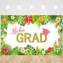Aloha Grad Backdrop Summer Hawaiian Congrats Grad Photography Background Tropical Aloha Graduation Party Banner College Graduation Party Decorations
