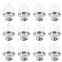 48 TIHOOD Mini Cupcake Stand, Tiny Cake Dome with Clear Plastic For Chocolate, Cheese, Coconut Macaroons, Balls, Candies & More! (Silver)