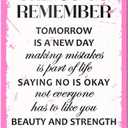 Inspirational Wall Art Decor Pink Positive Quotes Metal Tin Sign for Home Office Preppy Room Bedroom Wall Decor, 8x12 Inches