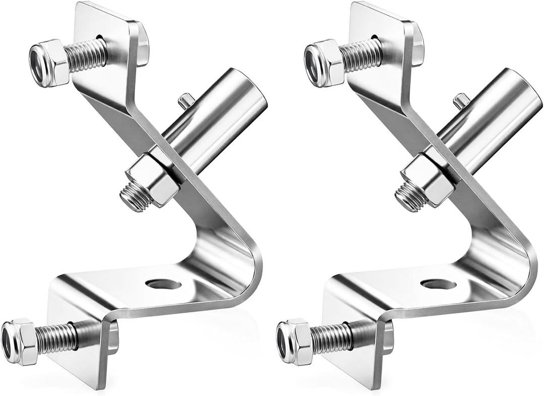 2 Sets Flag Mounting Bracket 4 Inch Oversize Loads Mount Warning Flag Kit Universal Quick install Bracket Heavy Duty Stainless Steel Load Signs for Car Bike Truck Safety Flags Mount