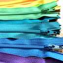 YKK Zippers Assortment of Bright Colors 9 Inch Number 3 Nylon Coil Set of 12 Pieces