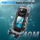 OKFUN Waterproof Case for Insta 360X3,40M/131FT Protective Underwater Dive Housing PC Shell Photography Shell with Bracket for Insta 360 x3 Action Camera Accessorie Kits