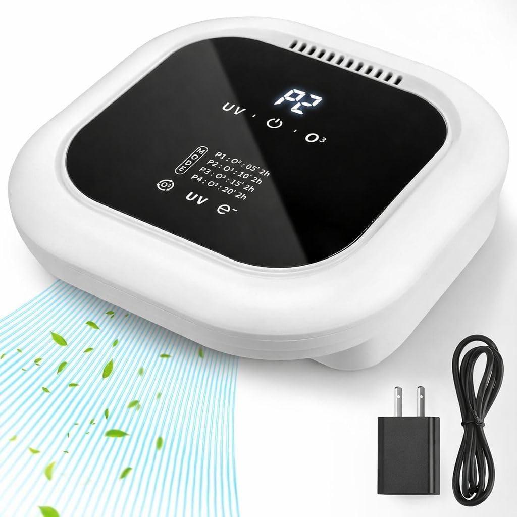 ProGuard Cat Litter Deodorizer & Pet Odor Eliminator for Home, Ozone Air Purifier for Strong Dog Poof, 5,000mAh Rechargeable, Litter Box Deodorizer with 4 Mode for Smoke, Wardrobe, Garage, Car