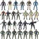 Tuanse 26 Pcs SWAT Team and Military Action Figures Playset with Weapons, Army Toys for Kids Boys Girls