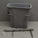 Knape & Vogt RS-PSW9-1-20-P 17 in. H x 8 in. W x D Steel in-Cabinet 20 Qt. Single Platinum Pull Out Trash Can
