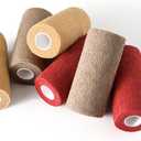 WePet Pet Wrap, Self-Adhesive, Only Sticks to Itself, Non-Woven Tape for Dog Legs, Paws, Wounds, First Aid Cohesive Gauze for Horse, Cat, Bird, Animal, 6 Rolls, 4 Inch, Solid Color A