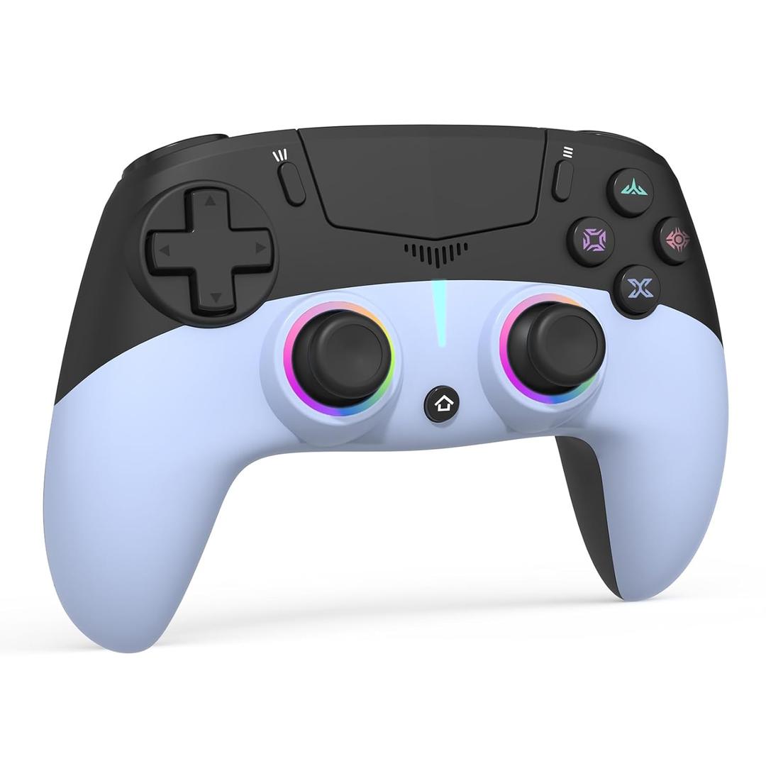 MWCG Wireless Controller for PS5, Compatible with PS5 Pro/Slim/PC, Dual Vibration, Modded Function,8 Light Modes, 3.5mm Audio Jack, 6-Axis Motion Contro Gamepad with Speaker