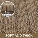 Bcoimo Large Bathroom Rug, Chenille Bath Mat with High Low Pile Design, Soft Absorbent Non Slip Bath Rug, Machine Washable Quick Dry Mat for Shower, Tub, Sink and Vanity