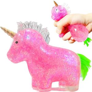 3 Pack Unicorn Stress Relief Balls | Squishy Dough Ball for Party Favors and Adults, Animal Squish Stress Balls for Vase Filler and Home Decoration | Stretch, Pull, Squishy Squeeze Stress Ball 