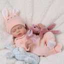 BABESIDE 12 Inch Lifelike Reborn Baby Dolls Vinyl Full Body, Soft Realistic Baby Doll Sweet Sleeping Preemie Real Life Baby Dolls Easy to Hold with Accessories Gift Set for Kids Age 3+