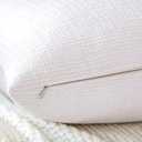 OTOSTAR Linen Throw Pillow Covers Set of 2 Decorative Square Pillowcases Cushion Covers 24x24 Inch for Home Decor Sofa Bedroom Car 60 x 60CM Cream White/Beige