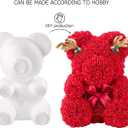 Amosfun Modelling Polystyrene Foam Bear Mould White DIY Craft for Flower Arranging Gift Wedding Party Decoration 7.87x 5.12 Inch