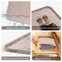 40"x28" Pee Pad Holder for Dogs Lanstics Puppy Pad Holder Silicone Pee Tray for Dog Training Floor Protection Raised Edge Dog Potty Tray, No Pee Pads(Khaki)