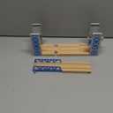 Z MAYABBO Wooden Train Set Accessories Wood Railway Bridge for Railroad Tracks, 2 Level Overpass Compatible for All Railway Tracks System