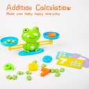 Frog Balance Counting Toys, Cool Math Learning Games for Boys and Girls, Educational Number Preschool Toy, Fun Children's Gift STEM Math Games for Kids Age 3+ (63 PCS)