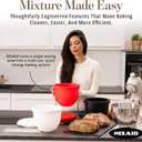 The Original MIXAID Silicone Bowl Insert Liners for KitchenAid Tilt-Head 5 Qt Stand Mixers - Replacement Mixer Accessories - Leak-Proof Design, Non-slip Base & Easy Clean - Set of 3 Liners & Lids