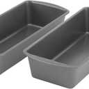 GoodCook Set of 2 Extra Large 13" x 5" Nonstick Steel Bread Loaf Pans, Gray - Set of Two Loaf Pans, Even Heat Distribution, Scratch-Resistant Nonstick Coating, Durable Construction, Easy to Clean