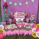 Cheetah Print Birthday Decorations, Cheetah Girl Happy Birthday Decorations Backdrop Banner Cake Topper, Cheetah Print Balloons Leopard for Safari Jungle Animal Cheetah Supplies