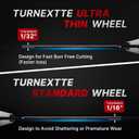 Turnextte 50 Pcs 3 inch Cut Off Wheels for Die Grinder, 3" Diameter and 1/16" Thickness and 3/8" Inner Arbor Cutting Discs for Die Grinder, Thin Cut Blades for Metal & Stainless Steel Cutting