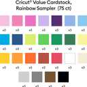 Cricut® Value Cardstock, Rainbow Sampler - 12 in x 12 in (75 Sheets)