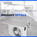 47.2in Outdoor Mini Split Cover Condenser Sun Shade, Air Conditioner Cover for Outside Units Snow AC Compressor Awning, Patio Awning Canopy UV Rain Snow Protection Sheet, Heat Pump Unit Shade