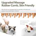 2 x Enhanced 3-in-1 Cat Steam Brush with Larger Spray Misting, Long Steamy Comb for Undercoat Shedding, Hair Removal & Cleaning, Water Brush for Indoor Long Hair Cat, Dog, Rabbit (Purple)