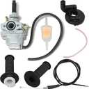 Carburetor and Handle Grip Bar and Throttle Cable Replacement for Honda CRF50F XR50R Z50 Z50A Z50R Carb