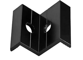 Anbte 5pcs Solar Panel End Clamp for Standard Unistrut, Aluminum 30mm/35mm Solar Panel Brackets with Nuts Bolts, Solar Panel Mounting Kit for Metal Roof, Tin Roof, Flat Roof, Sheet Roof, Black